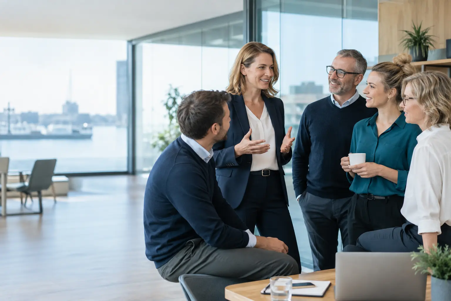 Arbeitgeberin und Beschäftigte sprechen gemeinsam über ihre betriebliche Zukunft